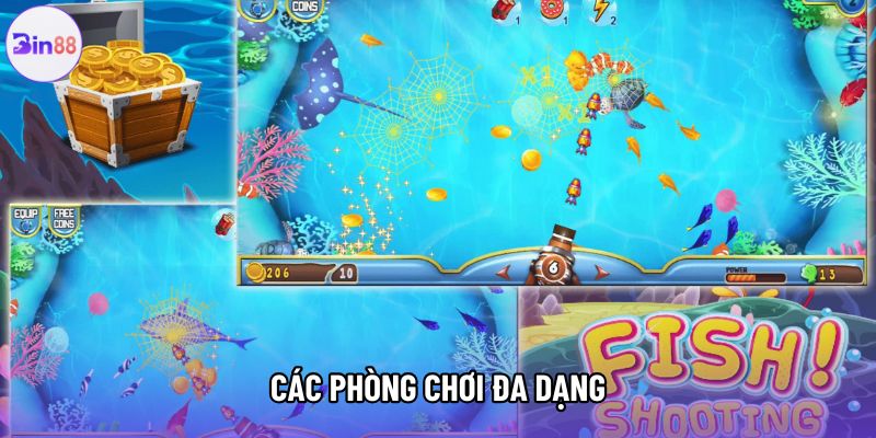 Các phòng chơi đa dạng