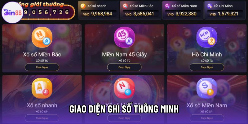 Giao diện ghi số thông minh