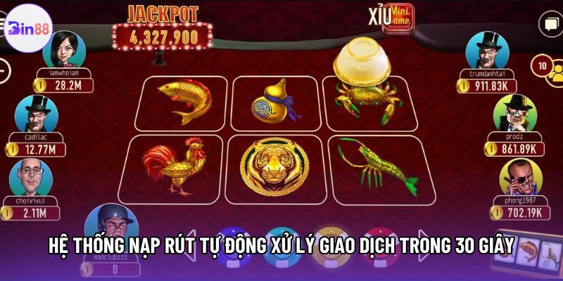 Hệ thống nạp rút tự động xử lý giao dịch trong 30 giây